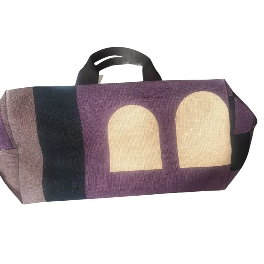 Bally Brown and Purple Tote Bag.